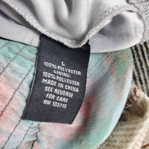 Zac & Rachel Women’s Floral Sheer Blouse Tie Neck Long Sleeve L - Picture 6 of 7